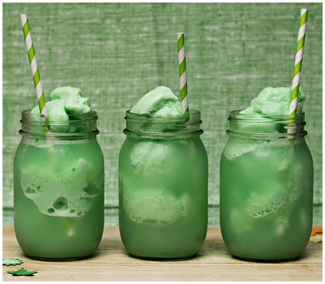 Lime Sherbet Floats Lime-Sherbert Floats