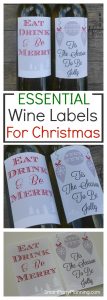 Printable Wine Labels For Christmas