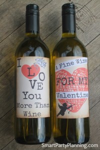 Printable wine labels make the perfect Valentine's Day gift idea. Easy to use, romantic and the best way to celebrate on Valentine's.