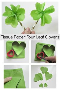 Tissue Paper Four Leaf Clovers