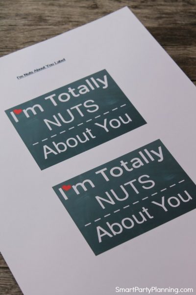 Super Fun Free Valentine "Nuts About You" Printable