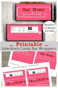 Printable Valentines Candy Bar Wrappers