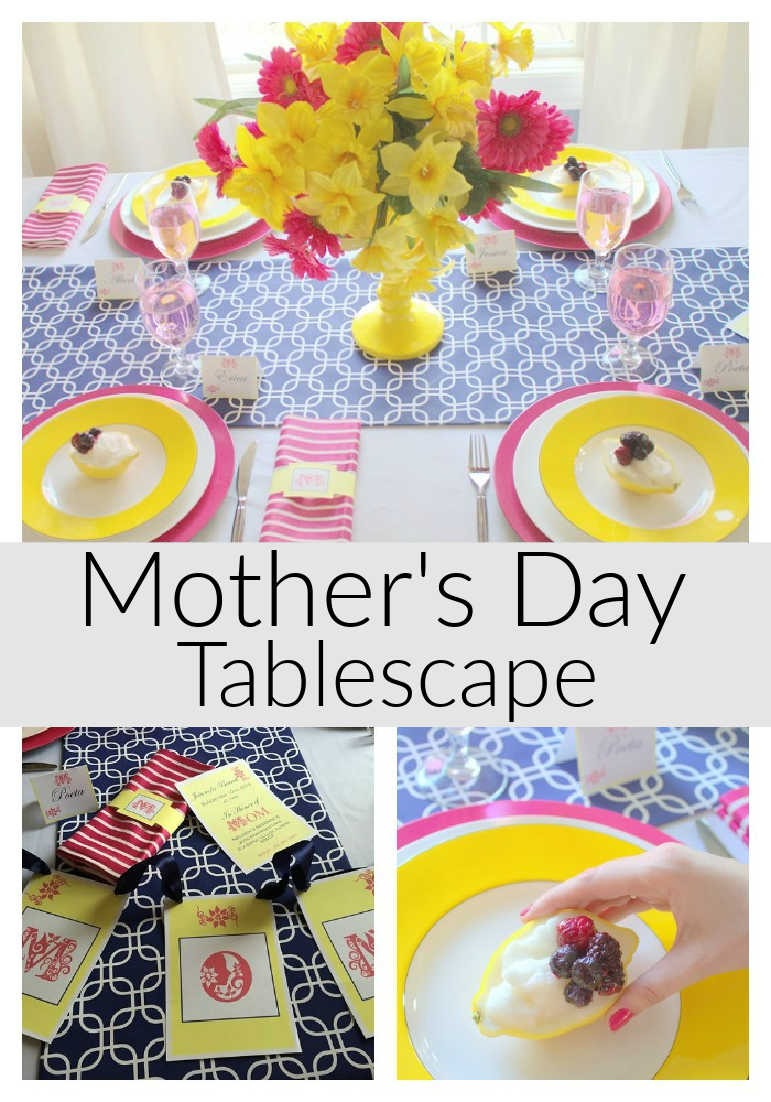 Mother's Day Tablescape Create a stunning Kate Spade inspired tablescape, that willl be perfect for a beautiful mother's day lunch. Use the simple tutorial to create a table that all your guests will love. Simple, colorful and perfectly relaxing for mom.