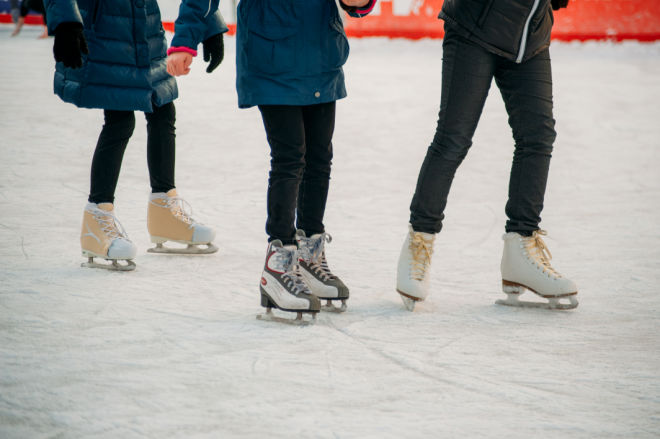 Christmas birthday ice skating.