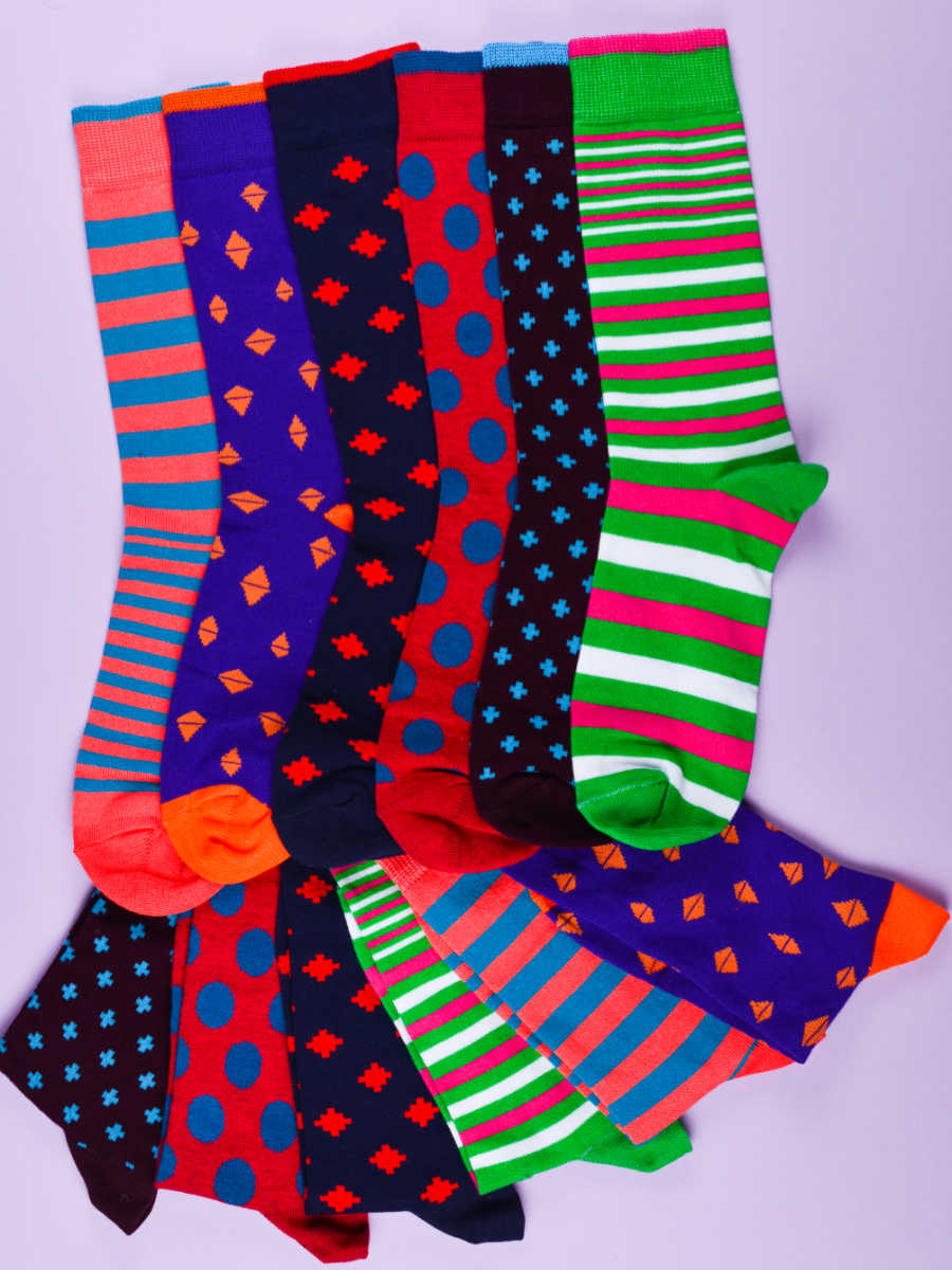 Colorful fun socks for college students