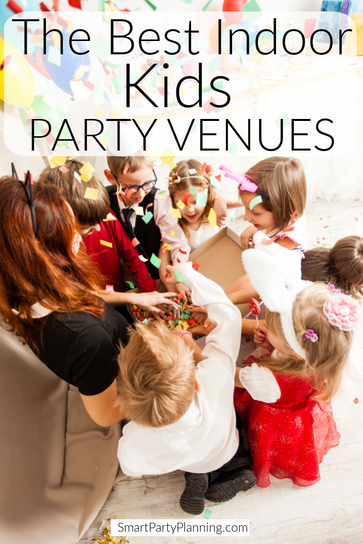 Selection of various indoor kids party venues that will be perfect for your child's birthday party. With activities for different interests, and budgets there is guaranteed to be a fun place that will ensure all party guests will have a great time. Selection of various indoor kids party venues that will be perfect for your child's birthday party. With activities for different interests, and budgets there is guaranteed to be a fun place that will ensure all party guests will have a great time.