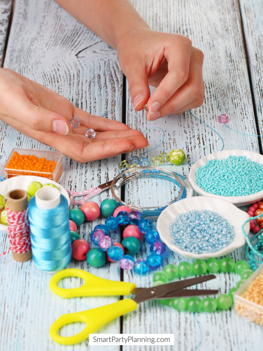 Jewelry making party equipment Items needed at a jewelry making party for kids