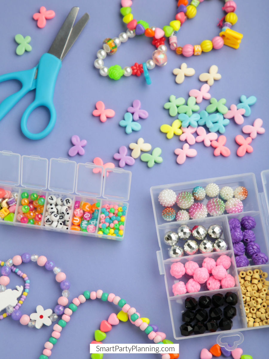 Jewelry making party set up Setting up the jewelry making party